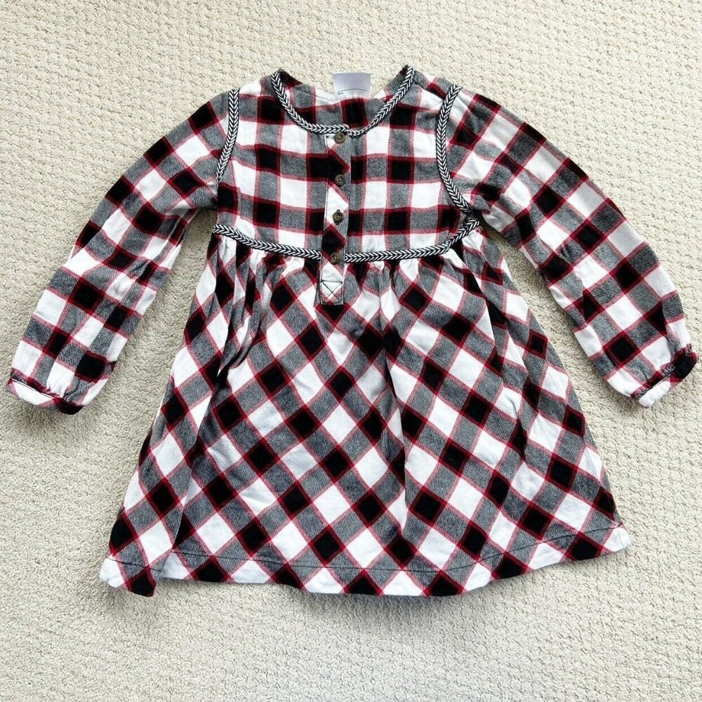 Hanna Andersson Plaid Flannel Dress 4
